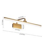 1-Light Brass Linear LED Vanity Light