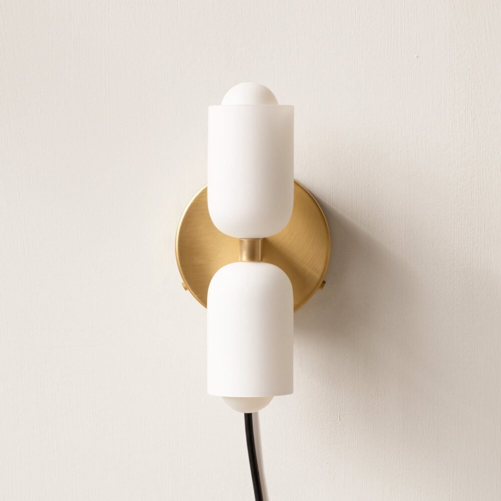 Modern Creamy Double Heads Wall Sconce