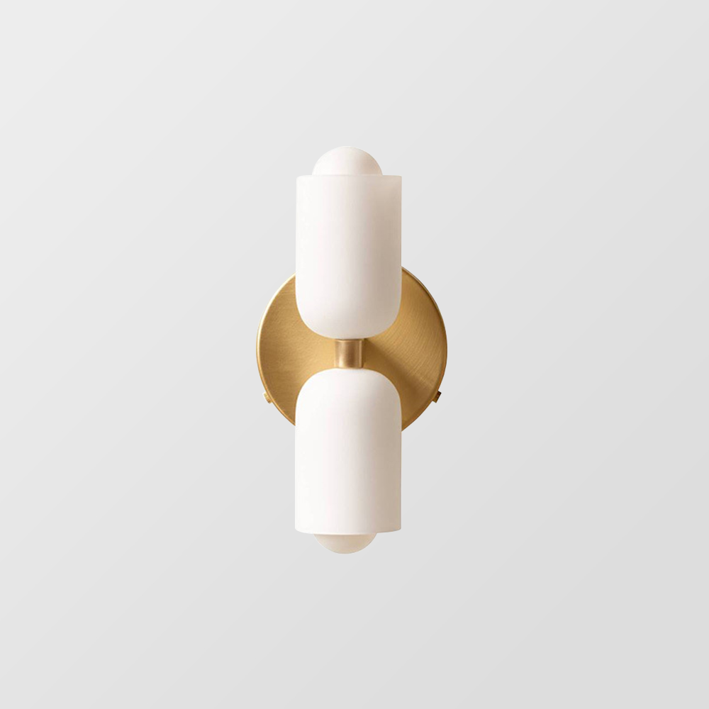 Modern Creamy Double Heads Wall Sconce