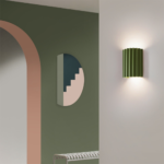 Modern Half-Circle Resin Wall Sconce For Living Room