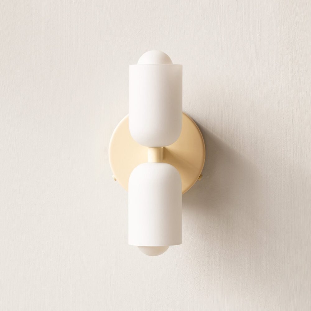 Modern Creamy Double Heads Wall Sconce