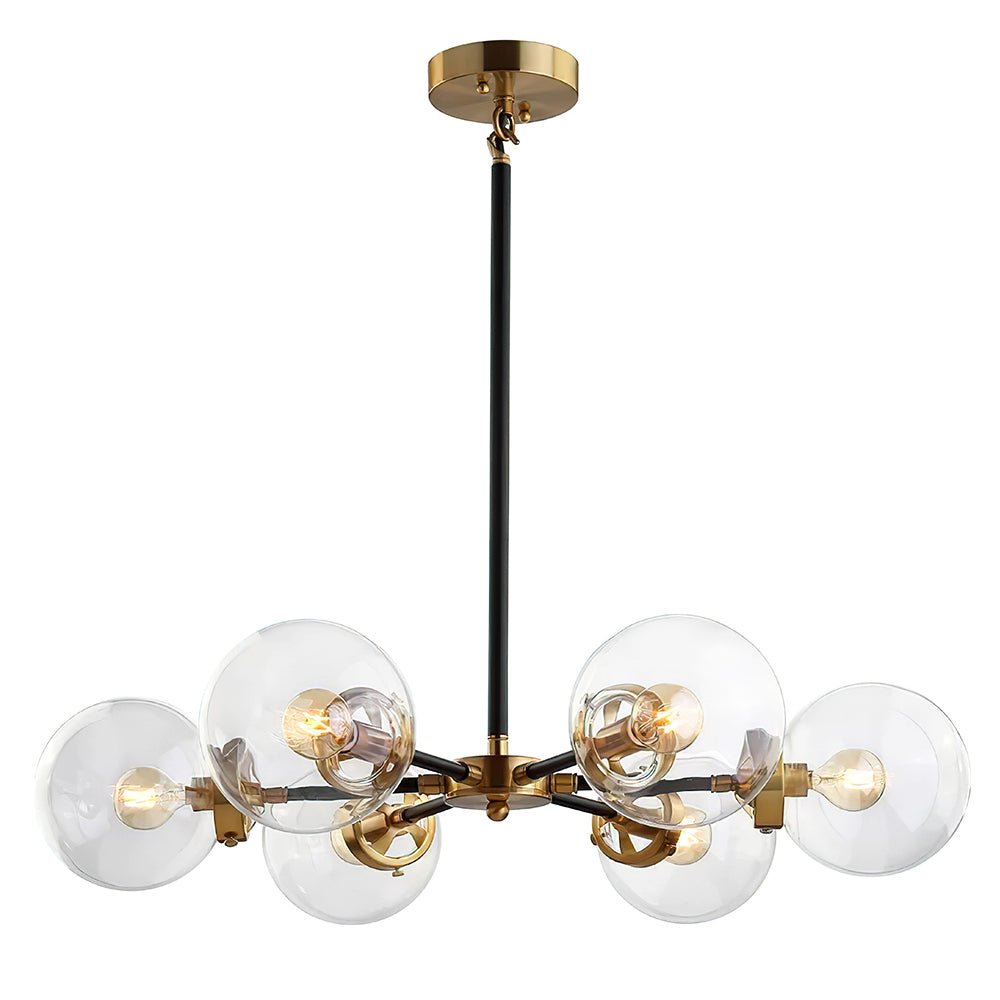 Black and Brass Mid-century Sputnik Chandelier