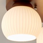 Minimalist Wood Multi-Heads White Ceiling Light