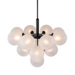 Frosted Ribbed Glass Bubble Chandelier