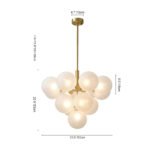 Frosted Ribbed Glass Bubble Chandelier