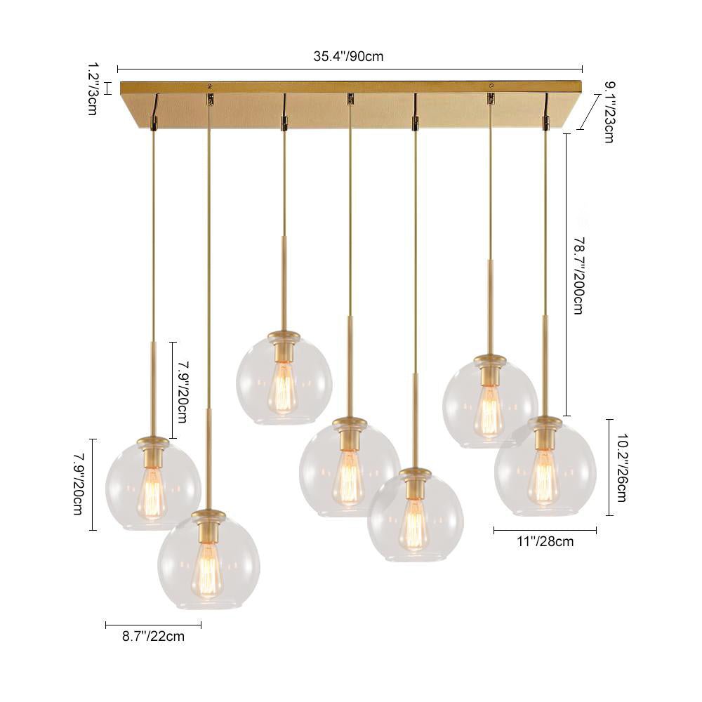 Globe Cluster Kitchen Island Pendant Light