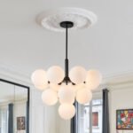 Milky Glass Cluster Bubble Chandelier