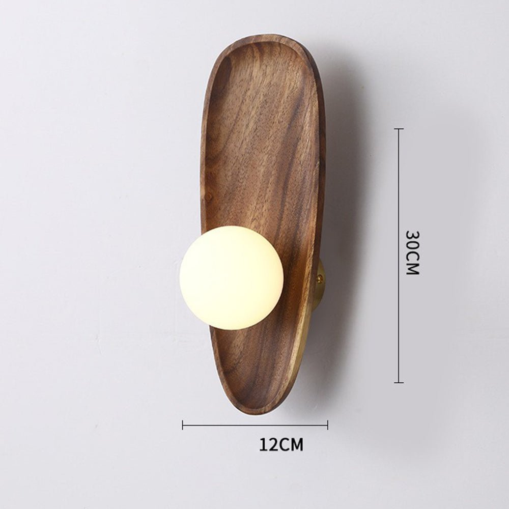 Minimalist Solid Wood Wall Sconce