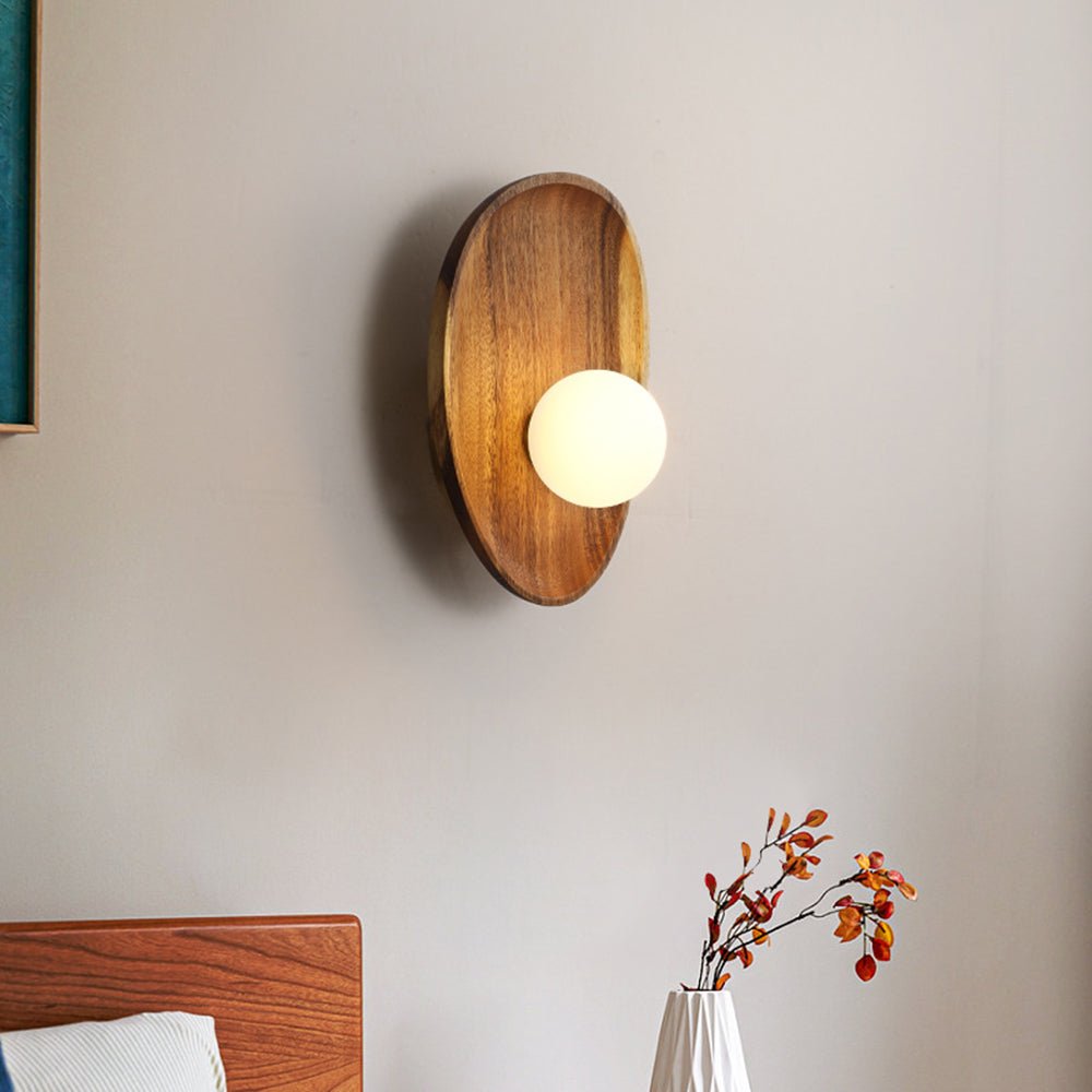 Minimalist Solid Wood Wall Sconce