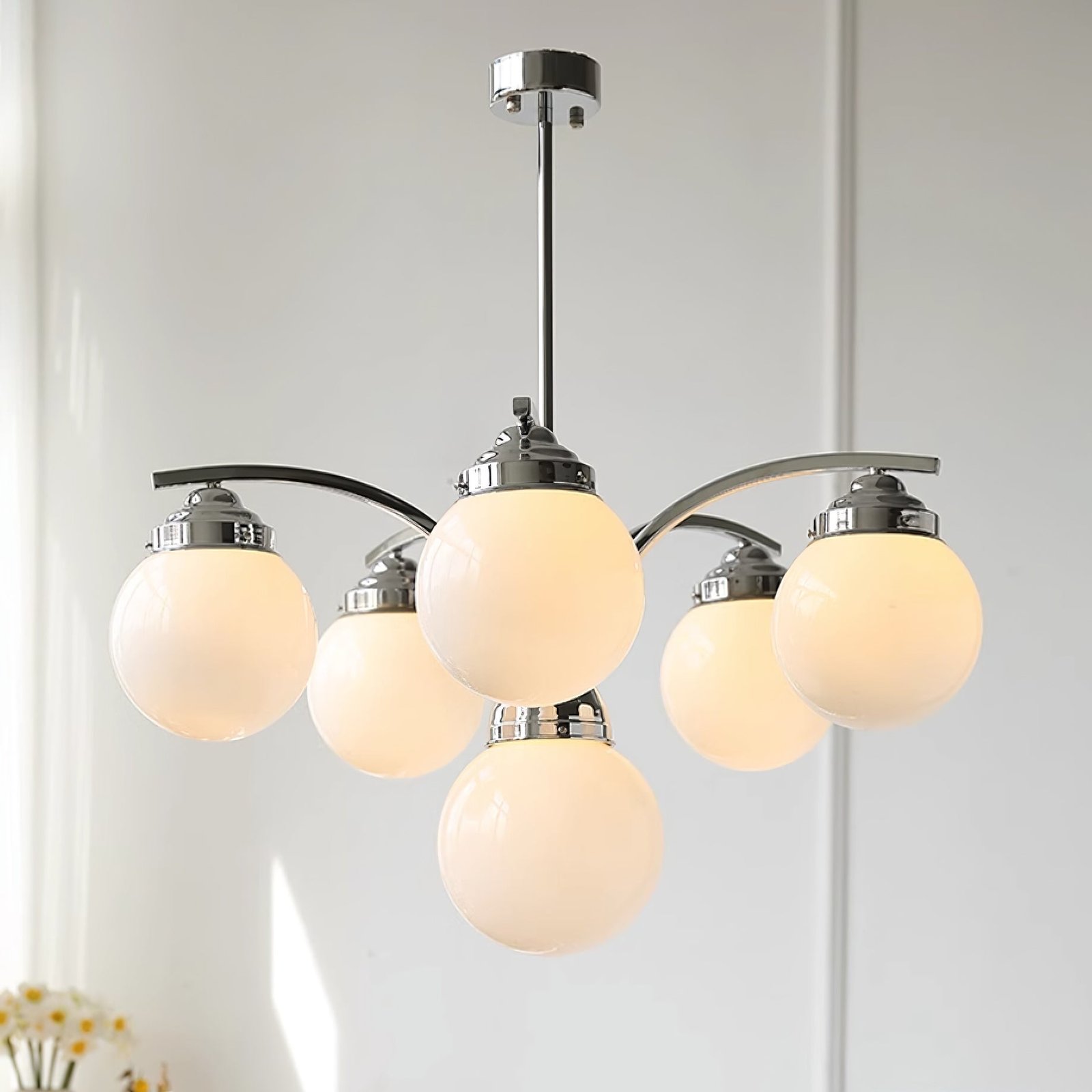 Retro Salamanca Round Glass Chandelier Lights