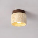 Contemporary Industrial Beige Stone Wall Light