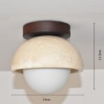 Contemporary Industrial Beige Stone Wall Light