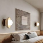 Contemporary Industrial Beige Stone Wall Light