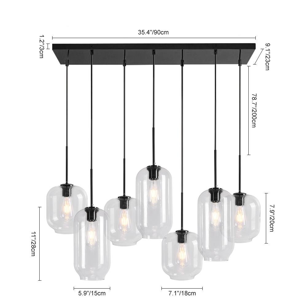 7-light Kitchen Island Cluster Pendant Chandelier