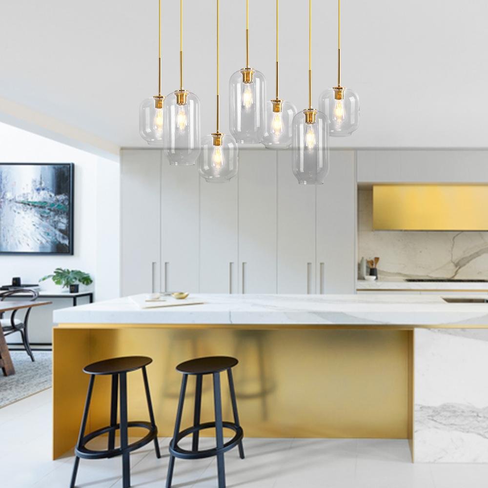 7-light Kitchen Island Cluster Pendant Chandelier