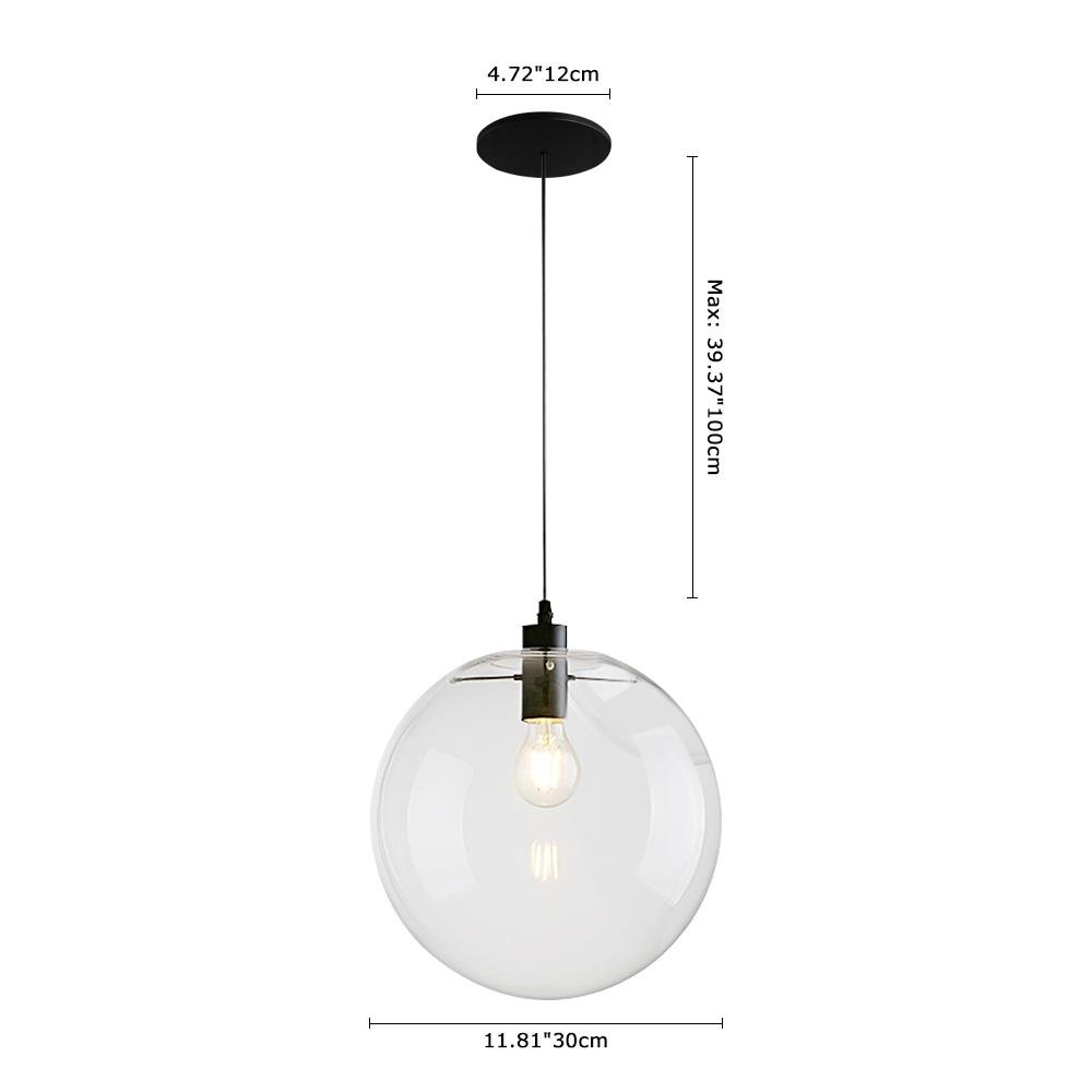 Minimalist Glass Globe Pendant Light