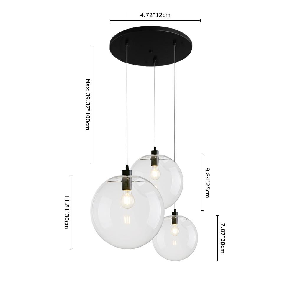 Minimalist Glass Globe Pendant Light