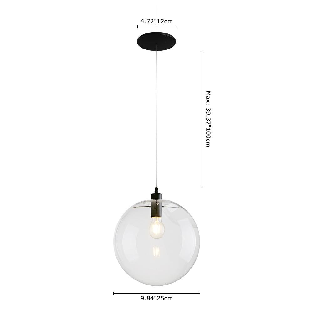 Minimalist Glass Globe Pendant Light