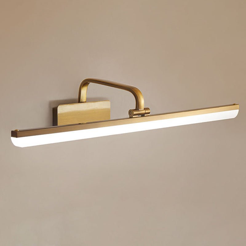 1-Light Brass Linear LED Vanity Light