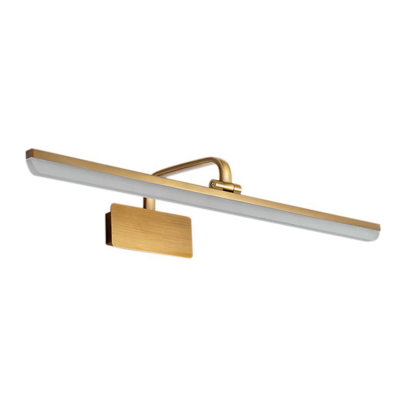 1-Light Brass Linear LED Vanity Light