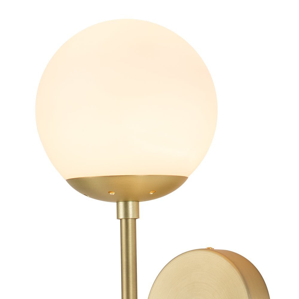 2-Light Glass Globe Wall Sconce