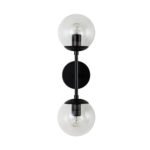 2-Light Glass Globe Wall Sconce