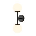 2-Light Glass Globe Wall Sconce