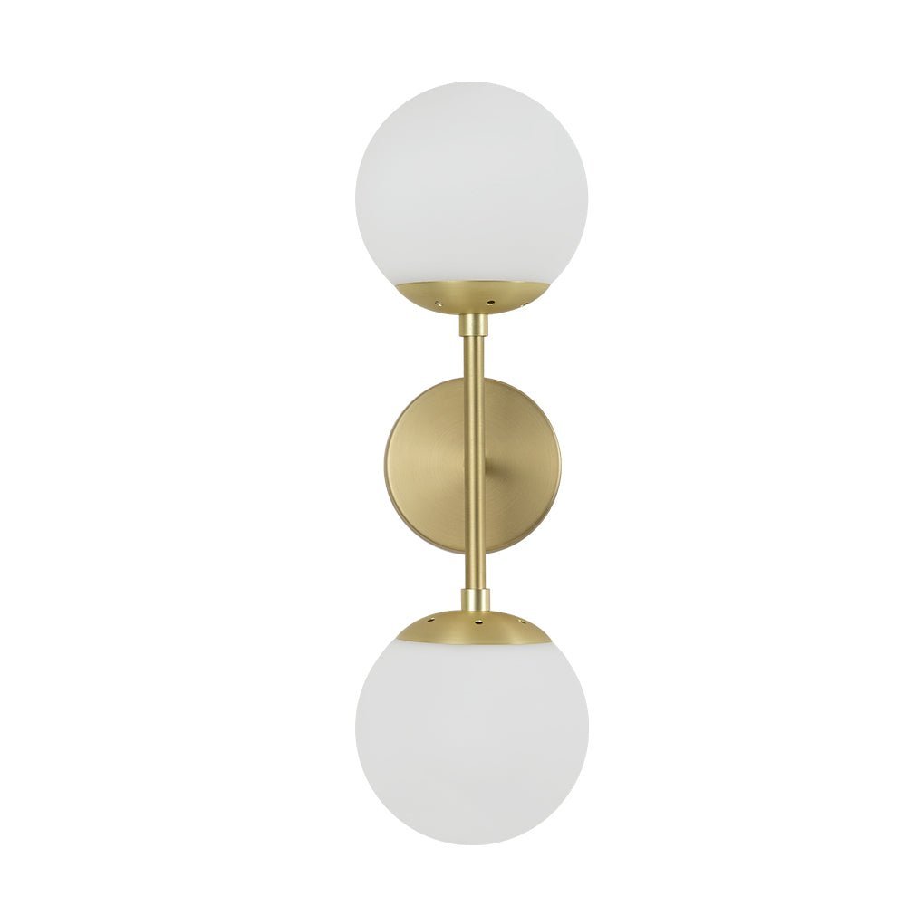 2-Light Glass Globe Wall Sconce