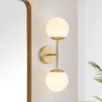 2-Light Glass Globe Wall Sconce