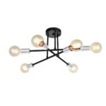 6-light Semi Flush Sputnik Light Fixture