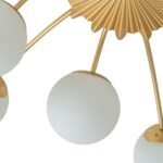 Blossom 12-Light Opal Glass Bubble Semi Flush Chandelier