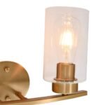 Brass Glass Vanity Wall Light