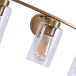 Brass Glass Vanity Wall Light