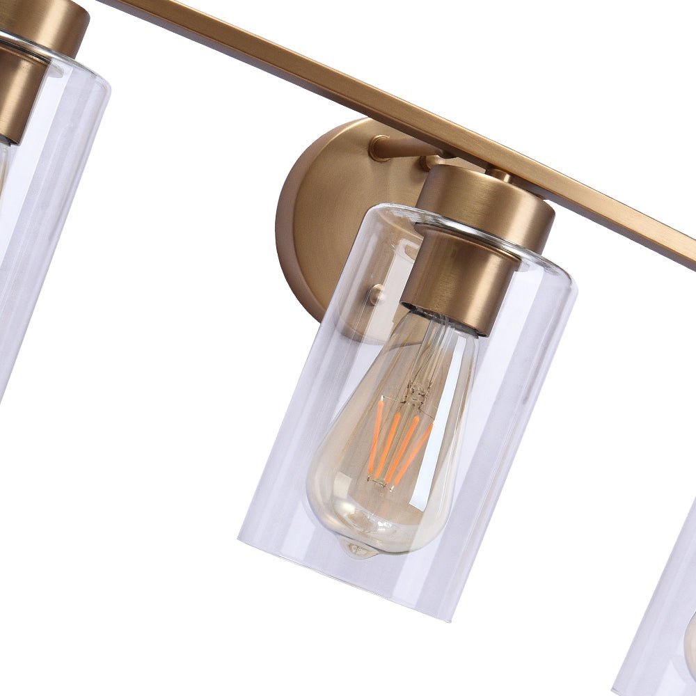 Brass Glass Vanity Wall Light