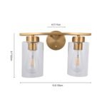 Brass Glass Vanity Wall Light