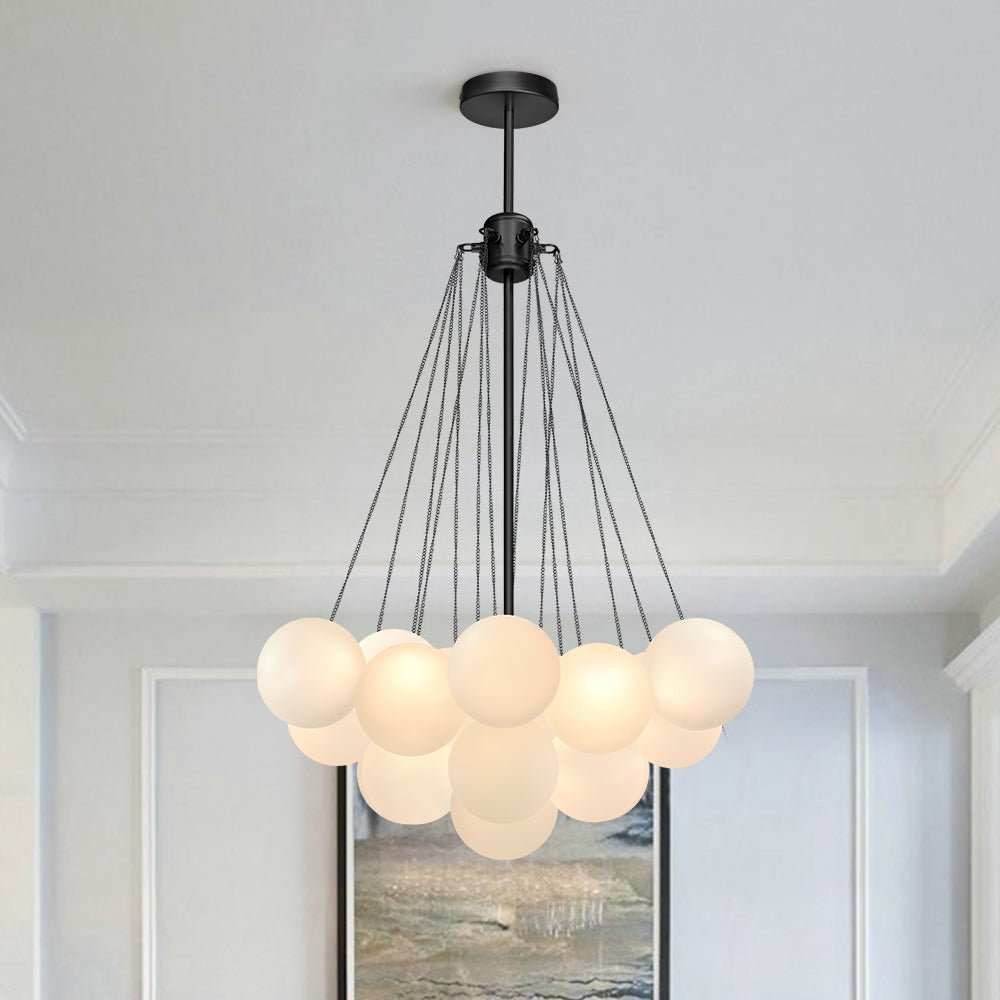 Cluster Frosted Glass Bubble Chandelier