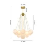 Cluster Frosted Glass Bubble Chandelier