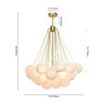 Cluster Frosted Glass Bubble Chandelier