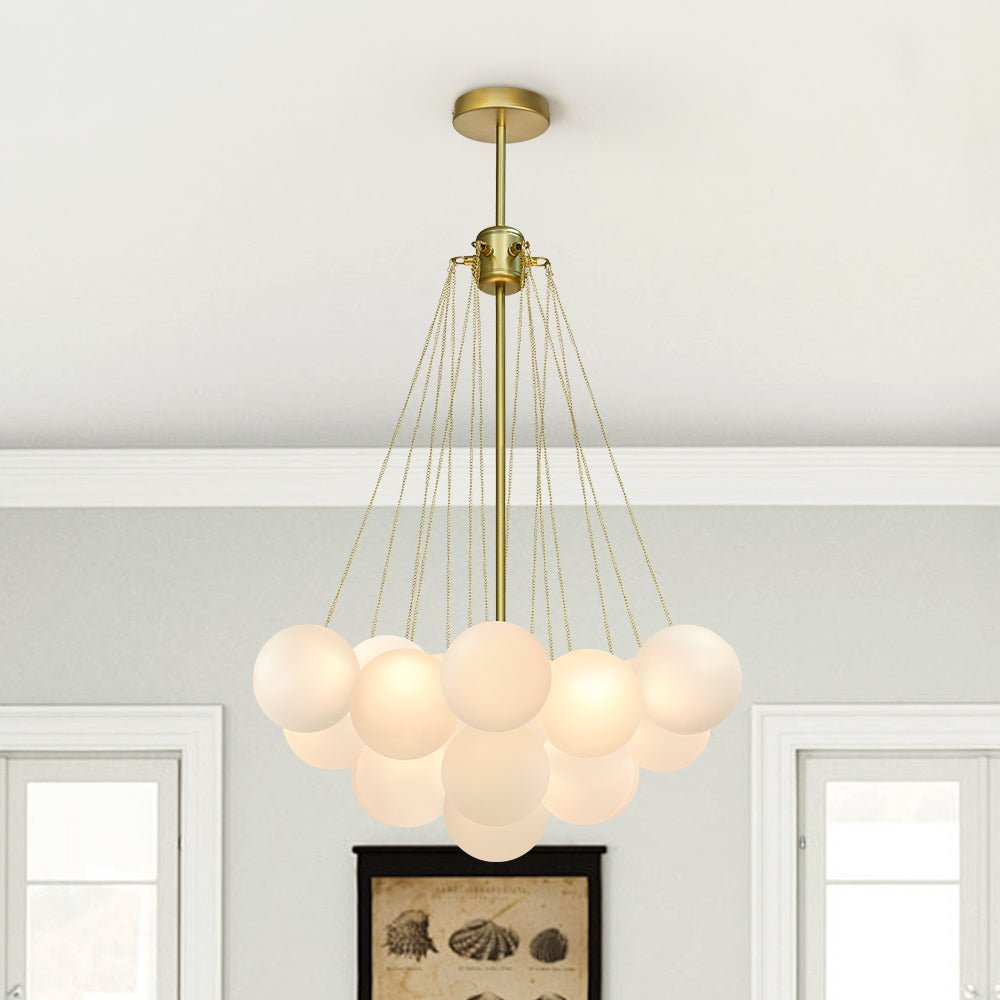 Cluster Frosted Glass Bubble Chandelier