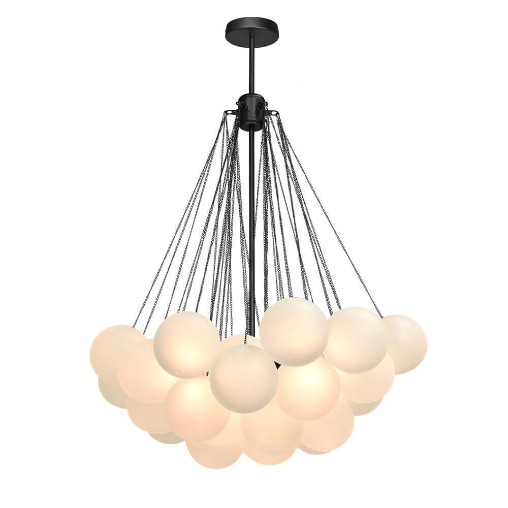 Cluster Frosted Glass Bubble Chandelier