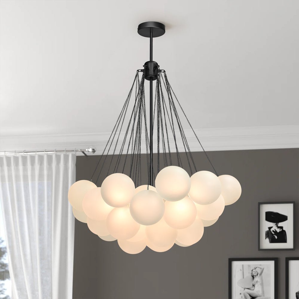 Cluster Frosted Glass Bubble Chandelier