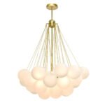 Cluster Frosted Glass Bubble Chandelier