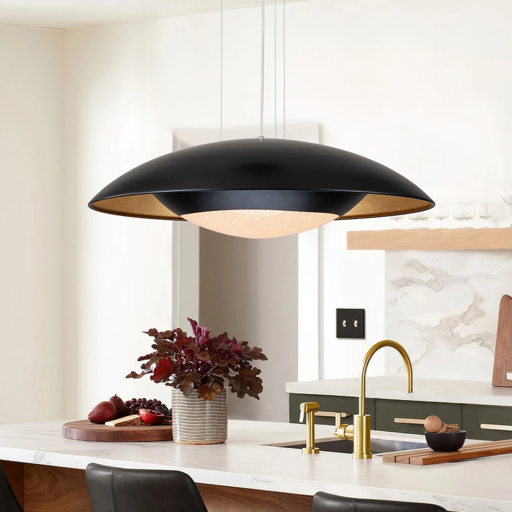 Contemporary Dimmable Wide UFO LED Pendant Light