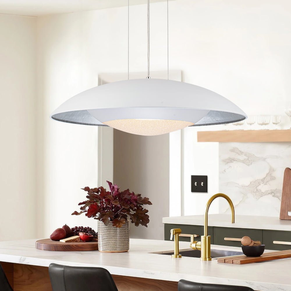 Contemporary Dimmable Wide UFO LED Pendant Light