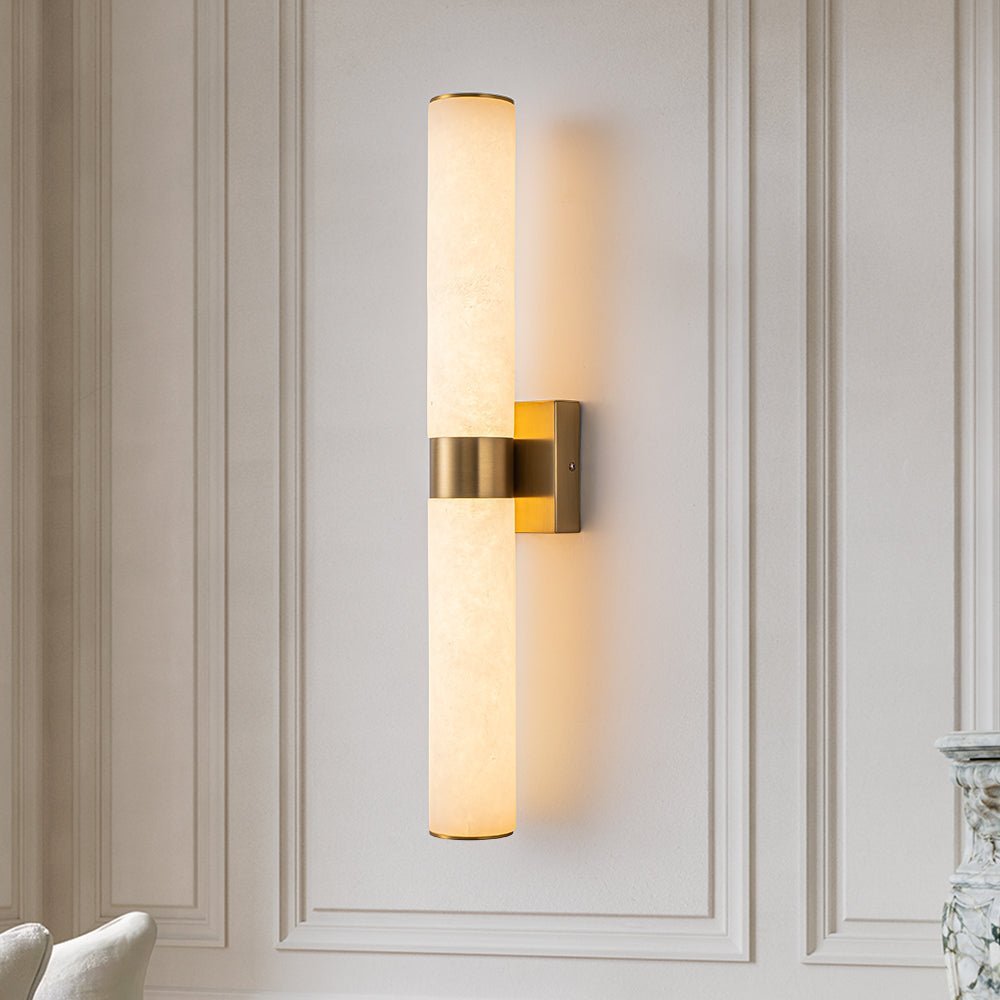 Dimmable LED Marble Tube Linear Bathroom Wall Sconce