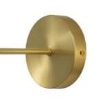 Mid-Century 1-Light Brass Frosted Glass Globe Wall Sconce