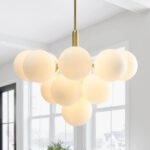 Milky Glass Cluster Bubble Chandelier