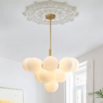 Milky Glass Cluster Bubble Chandelier