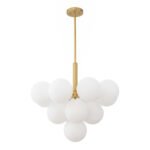 Milky Glass Cluster Bubble Chandelier