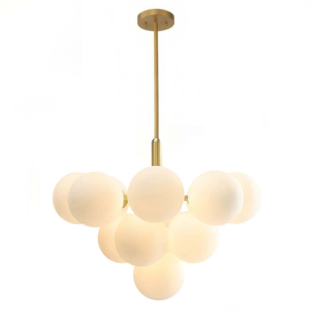 Milky Glass Cluster Bubble Chandelier